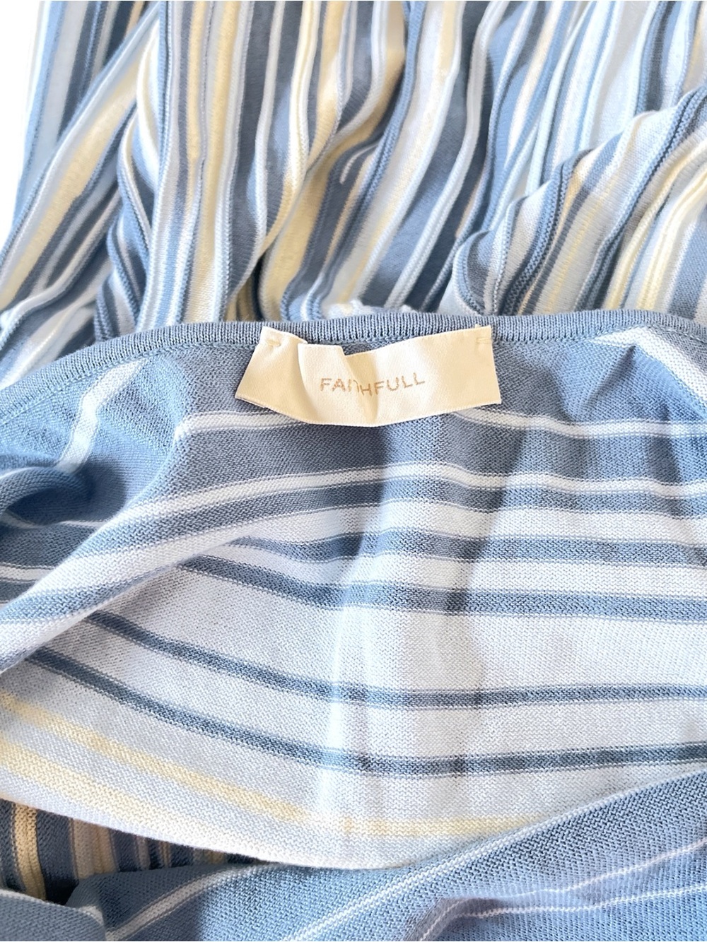 Faithfull the Brand Xyla Maxi Dress Size 6 Blue Combo - Picture 10 of 12